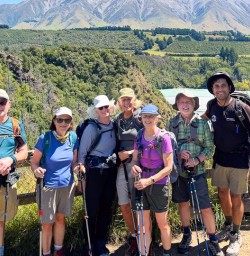 guests hike Rakaia Gorge Walkway KC02FEB26