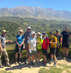guests hike Rakaia Gorge Walkway KC23FEB26