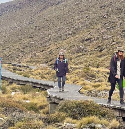 guests hike TOngariro National Park SN13JAN26
