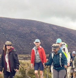 guests hike in Tongariro National Park SN13JAn26