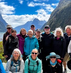 guests hike in fiordland national park KC19JAN26