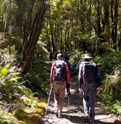 guests hike on the Milford Track GE02FEB26