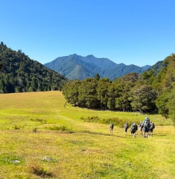 guests hike to Nydia Hut KC02FEB26
