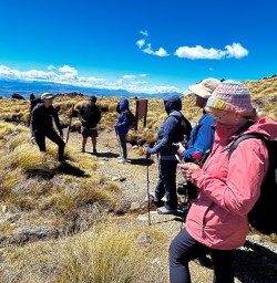 guests hiking Kepler Track Luxmore Hut GW09DEC25