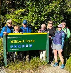 guests hiking Milford Sound GE26JAN26