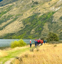 guests hiking Moke Lake KC16FEB26