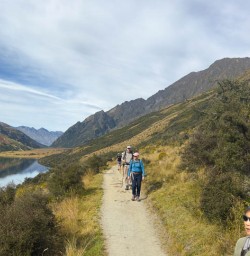 guests hiking Moke Lake KC23FEB26