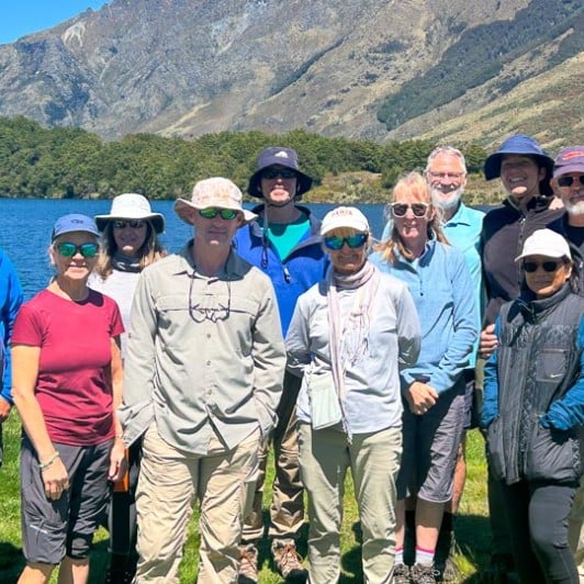 guests hiking Moke Lake KC24NOV25