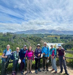 guests hiking Rakaia Gorge Walkway KC10NOV26