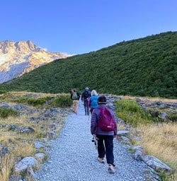 guests hiking in aoraki mt cook national park KC16MAR26