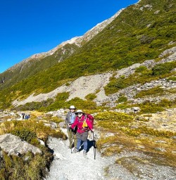 guests hiking in mt cook national park GE30MAR26