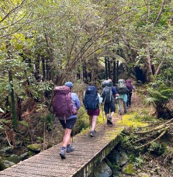 guests hiking the Nydia Track KC22DEC25