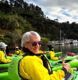 guests kayak in Queen Charlotte Sound RM23MAR26