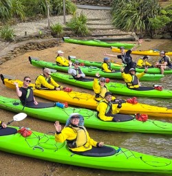 guests kayak in Queen Charlotte Sound RM26JAN26