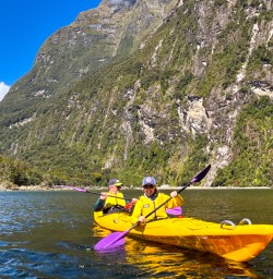 guests kayaking Milford Sound Fiordland PS23FEB26