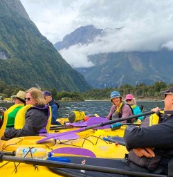 guests kayaking Milford Sound PS16MAR26