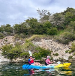 guests kayaking Steaming Cliffs Rotorua SN03FEb26