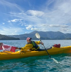 guests kayaking in Queen Charlotte Sound RM09FEB26