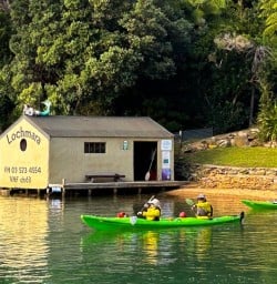 guests kayaking in Queen Charlotte Sound RM23MAR26