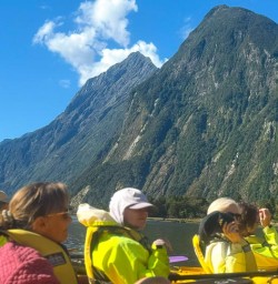 guests kayaking in milford sound PS16FEB26