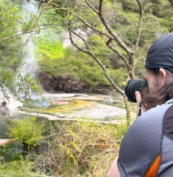 guests learn about the volcanic valley in Waimangu Rotorua SN03FEB26