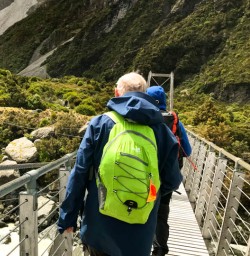 Guests make their way toward mt cook2