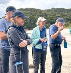 guests on beach in Cathedral Cove SN10MAR26