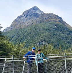 guests on bridge at the Routeburn Track