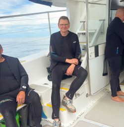 guests on dolphin swim in Kaikoura KC23FEB26