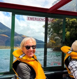 guests on jet boat cruise haast river KC02FEB26