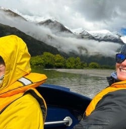 guests on jet boat in mt aspriring national park PS22DEC25