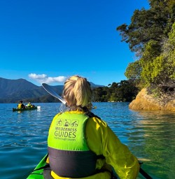 guests on kayak tour in Queen Charlotte Sound RM23FEB26