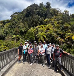 guests on the bridge to nowhere in Whanganui National Park GN03NOV25