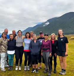 guests on their way to milford sound with guide Emma GW27DEC25