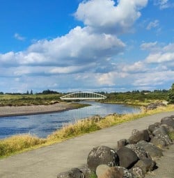 guests walk Te Rewa Rewa Bridge GN09MAr26
