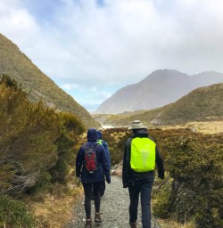 Guests walk easy trail at Mt Cook