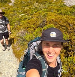 guide Emma and guests exploring in mt cook national park GE02FEB26