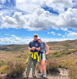 happy couple in Tongariro National Park SN24FEB26