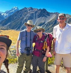 happy guests and guide Eva in Mt Cook National Park GE30MAR26