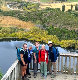 happy guests and guide Jess hike Rocky Mountain Track in Wanaka MP02MAR26
