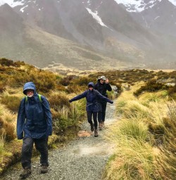 Happy guests at Mt Cook Track
