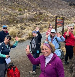 happy guests hiking Tongariro National Park Sn28OCT25