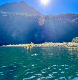 happy guests on kayak tour in Milford Sound PS23MAR26