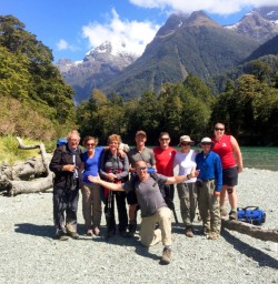 HIking Group on the Hollyford  Track