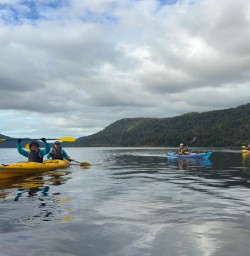 kayak tour on Lake Mapourika KC23FEB26