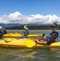 Kayaking the Okarito Lagoon, West Coast New Zealand