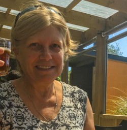 Lady having a Drink at Kaikoura, Canterbury New Zealand