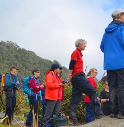 hiking group at long reef seal colony