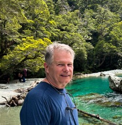 male guest by the water the Routeburn Track