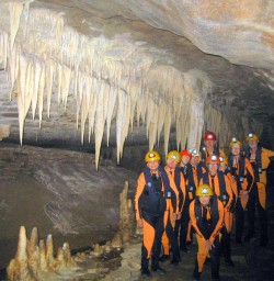 cavers underground in nile river caves